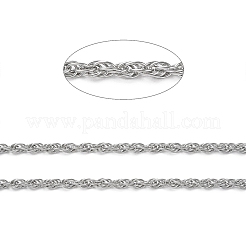 Tarnish Resistant 304 Stainless Steel Rope Chains&nbsp;CHS-G027-08C-P