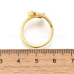 Brass Cuff Rings for Women&nbsp;RJEW-U044-S