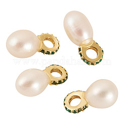 4Pcs Natural Cultured Freshwater Pearl Pendants&nbsp;PALLOY-TAC0177