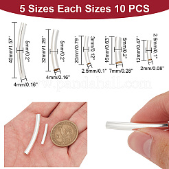 50Pcs 5 Style Brass Tube Beads Sets&nbsp;KK-AR0003-16