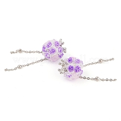 Handmade Luminous Polymer Clay Rhinestone Beads&nbsp;CLAY-H003-09P-01