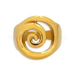 Whorl 304 Stainless Steel Finger Rings&nbsp;FS-WG9C9A0-03
