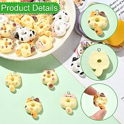 30Pcs 6 Colors Opaque Resin Pendants&nbsp;RESI-CJ0004-93