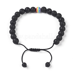 Natural Lava Rock Braided Bead Bracelets&nbsp;BJEW-G607-02