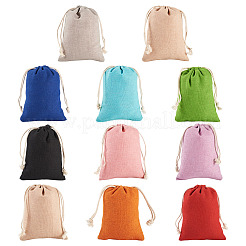 11Pcs 11 Colors Rectangle Cloth Packing Pouches&nbsp;ABAG-TA0001-87C