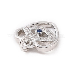 Brass Micro Pave Cubic Zirconia Charms&nbsp;KK-C012-28P