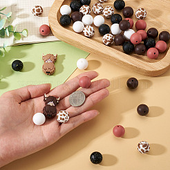 52Pcs Printed Silicone Focal Bead Sets&nbsp;SIL-TA0002-99