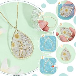 30Pcs 5 Styles Alloy Open Back Bezel Pendants&nbsp;FIND-CA0006-15