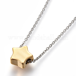 304 Stainless Steel Pendant Necklaces&nbsp;NJEW-L154-01GP