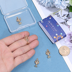 8Pcs Brass Micro Pave Cubic Zirconia Pendants&nbsp;KK-SC0007-85