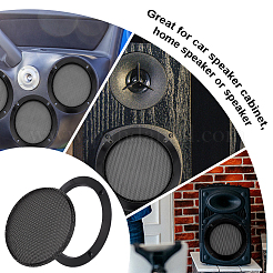 Round Iron with Plastic Mesh Speaker Grills Covers&nbsp;DIY-WH20048-026A