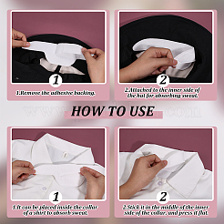 Non-Woven Fabric Disposable Neck Collar Sweat Pads&nbsp;AJEW-WH0752-053