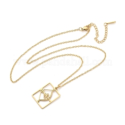 304 Stainless Steel Necklace&nbsp;LS-NJEW-D330-01G-09