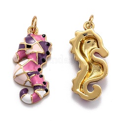 Brass Enamel Pendants&nbsp;KK-O140-11G