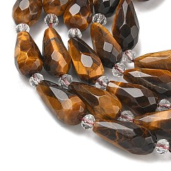 Natural Tiger Eye Beads Strands&nbsp;G-G453-F05-8x16mm