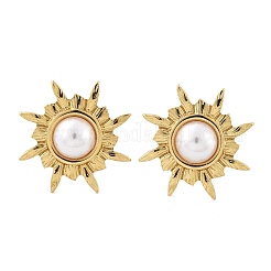 201 Stainless Steel Sun Stud Earrings&nbsp;EJEW-P304-04G