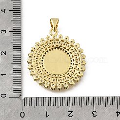 Brass Micro Pave Cubic Zirconia Pendants&nbsp;KK-Q066-25G