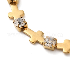 304 Stainless Steel Pave Clear Cubic Zirconia Link Bracelets&nbsp;LS-BJEW-C076-01A-G