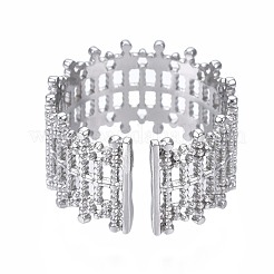 Non-Tarnish 304 Stainless Steel Bar Wrap Open Cuff Ring&nbsp;RJEW-T023-29P