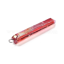 Electroplated Natural Quartz Pendants&nbsp;G-P315-B01-07P