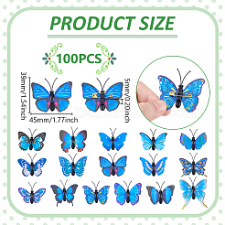 100Pcs PVC Artificial Butterfly Decorations&nbsp;AJEW-UN0002-45