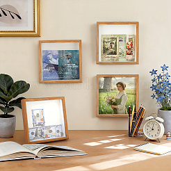 4Pcs Plywood Money Box Photo Frames&nbsp;ODIS-WA0001-16B