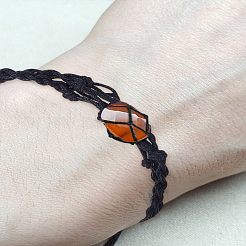 4Pcs 2 Colors Adjustable Waxed Cord Braided Bead Bracelets&nbsp;BJEW-LP0001-40