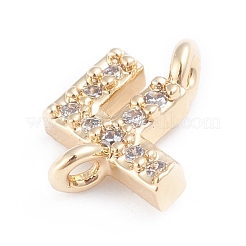 Brass Micro Pave Cubic Zirconia Links Connectors&nbsp;X-ZIRC-I042-16G-F