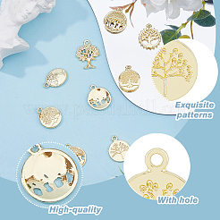48Pcs 6 Style Alloy Pendants&nbsp;FIND-HY0002-82