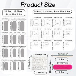 1 Bag ABS Plastic Full Cover Press On False Nails & Toe&nbsp;MRMJ-CP0001-54B
