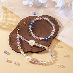 3 Colors 3 Strands Electroplate Glass Beads Strands&nbsp;EGLA-TA0013-51B