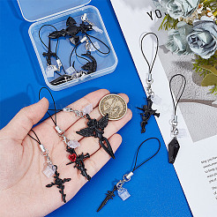 10Pcs Alloy Enamel Mobile Straps&nbsp;HJEW-OC00034