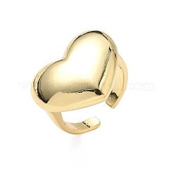 Brass Adjustable Open Cuff Ring for Women&nbsp;RJEW-A065-03G