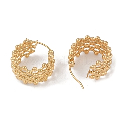 Ion Plating(IP) 201 Stainless Steel Hoop Earrings&nbsp;EJEW-I309-29G