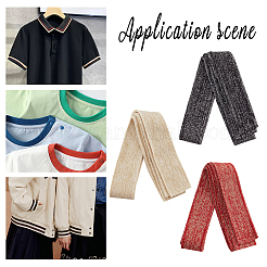 3Pcs 3 Colors 90% Cotton & 10% Elastic Fiber Ribbing Fabric for Cuffs&nbsp;FIND-BC0004-39