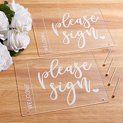 2Pcs Custom Word Acrylic Display Holder&nbsp;AJEW-FH0001-77