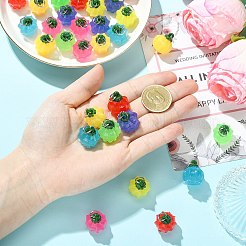 35Pcs 7 Colors Luminous Opaque Resin Pendants&nbsp;RESI-CJ0005-42