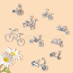 72Pcs 9 Styles Tibetan Style Alloy Pendants&nbsp;TIBEP-SC0003-26