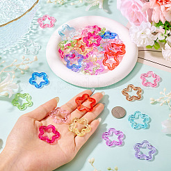 60Pcs 12 Styles Transparent Acrlyic Pendants&nbsp;MACR-TA0002-48