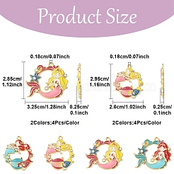16Pcs 4 Styles Alloy Enamel Pendants&nbsp;ENAM-FS0002-24