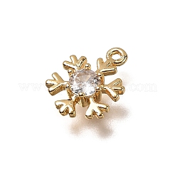 Brass Micro Pave Cubic Zirconia Charms&nbsp;KK-B152-12A-G