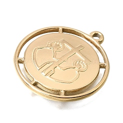 304 Stainless Steel Pendants&nbsp;STAS-D391-08G