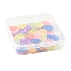 56Pcs 7 Colors Spray Painted Natural Capiz Shell Connector Charms&nbsp;BSHE-FS0001-13