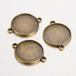 Tibetan Style Cabochon Connector Settings&nbsp;TIBE-A124178-AB-FF