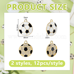 24Pcs 2 Styles Alloy Enamel Pendants&nbsp;ENAM-HY0001-57