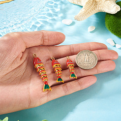3Pcs 3 Styles Rack Plating Brass Pendants&nbsp;KK-TA0008-61A