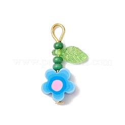Handmade Flower Printed Polymer Clay Beads Pendants&nbsp;PALLOY-MZ00802