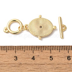 Brass Micro Pave Clear Cubic Zirconia Toggle Clasps&nbsp;KK-N254-75G