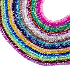 20 Colors Spray Painted Crackle Glass Beads Strands&nbsp;CCG-X0012-01-8mm