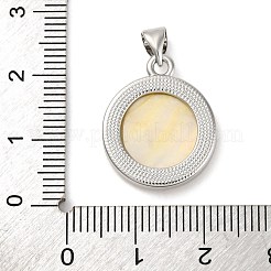 Natural Yellow Shell Carved Cameo Lady Pendants&nbsp;KK-D537-01P-01